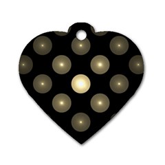 Gray Balls On Black Background Dog Tag Heart (two Sides) by Nexatart