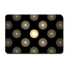 Gray Balls On Black Background Small Doormat  by Nexatart