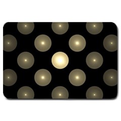 Gray Balls On Black Background Large Doormat  by Nexatart