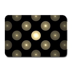 Gray Balls On Black Background Plate Mats by Nexatart