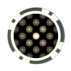 Gray Balls On Black Background Poker Chip Card Guard by Nexatart