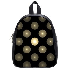 Gray Balls On Black Background School Bags (small)  by Nexatart