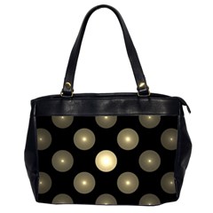 Gray Balls On Black Background Office Handbags (2 Sides)  by Nexatart