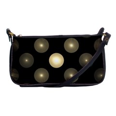 Gray Balls On Black Background Shoulder Clutch Bags by Nexatart