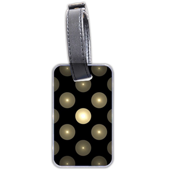 Gray Balls On Black Background Luggage Tags (Two Sides)