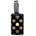 Gray Balls On Black Background Luggage Tags (Two Sides) Back