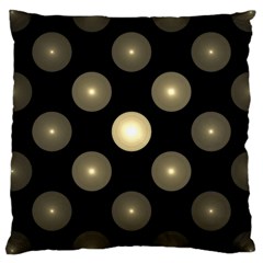 Gray Balls On Black Background Large Cushion Case (one Side) by Nexatart