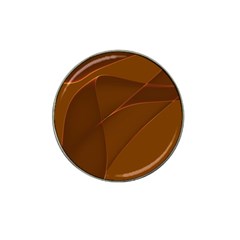 Brown Background Waves Abstract Brown Ribbon Swirling Shapes Hat Clip Ball Marker (4 Pack) by Nexatart