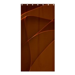 Brown Background Waves Abstract Brown Ribbon Swirling Shapes Shower Curtain 36  X 72  (stall)  by Nexatart