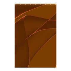 Brown Background Waves Abstract Brown Ribbon Swirling Shapes Shower Curtain 48  X 72  (small)  by Nexatart