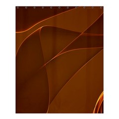 Brown Background Waves Abstract Brown Ribbon Swirling Shapes Shower Curtain 60  X 72  (medium)  by Nexatart