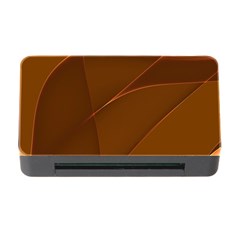 Brown Background Waves Abstract Brown Ribbon Swirling Shapes Memory Card Reader With Cf by Nexatart