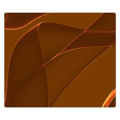 Brown Background Waves Abstract Brown Ribbon Swirling Shapes Double Sided Flano Blanket (small)  by Nexatart