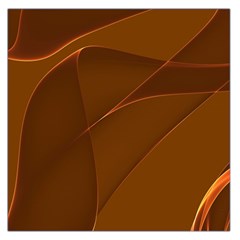 Brown Background Waves Abstract Brown Ribbon Swirling Shapes Large Satin Scarf (square) by Nexatart