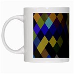 Background Of Blue Gold Brown Tan Purple Diamonds White Mugs Left