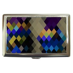 Background Of Blue Gold Brown Tan Purple Diamonds Cigarette Money Cases by Nexatart