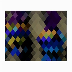 Background Of Blue Gold Brown Tan Purple Diamonds Small Glasses Cloth by Nexatart