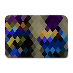 Background Of Blue Gold Brown Tan Purple Diamonds Plate Mats by Nexatart