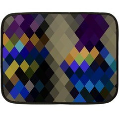 Background Of Blue Gold Brown Tan Purple Diamonds Double Sided Fleece Blanket (mini)  by Nexatart