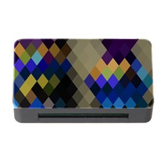 Background Of Blue Gold Brown Tan Purple Diamonds Memory Card Reader With Cf by Nexatart