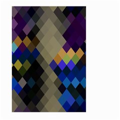 Background Of Blue Gold Brown Tan Purple Diamonds Large Garden Flag (two Sides) by Nexatart