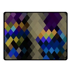 Background Of Blue Gold Brown Tan Purple Diamonds Double Sided Fleece Blanket (small)  by Nexatart