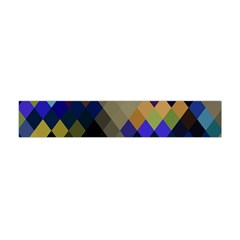 Background Of Blue Gold Brown Tan Purple Diamonds Flano Scarf (mini) by Nexatart