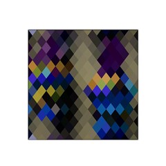 Background Of Blue Gold Brown Tan Purple Diamonds Satin Bandana Scarf by Nexatart