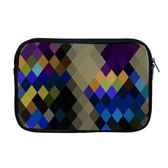 Background Of Blue Gold Brown Tan Purple Diamonds Apple Macbook Pro 17  Zipper Case by Nexatart