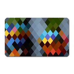 Diamond Abstract Background Background Of Diamonds In Colors Of Orange Yellow Green Blue And More Magnet (rectangular) by Nexatart