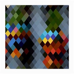 Diamond Abstract Background Background Of Diamonds In Colors Of Orange Yellow Green Blue And More Medium Glasses Cloth by Nexatart