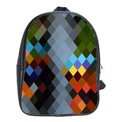 Diamond Abstract Background Background Of Diamonds In Colors Of Orange Yellow Green Blue And More School Bags(large)  by Nexatart