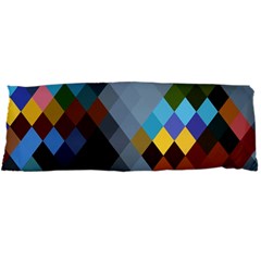 Diamond Abstract Background Background Of Diamonds In Colors Of Orange Yellow Green Blue And More Body Pillow Case Dakimakura (two Sides) by Nexatart