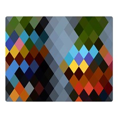 Diamond Abstract Background Background Of Diamonds In Colors Of Orange Yellow Green Blue And More Double Sided Flano Blanket (large)  by Nexatart