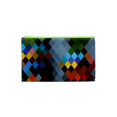 Diamond Abstract Background Background Of Diamonds In Colors Of Orange Yellow Green Blue And More Cosmetic Bag (xs) by Nexatart