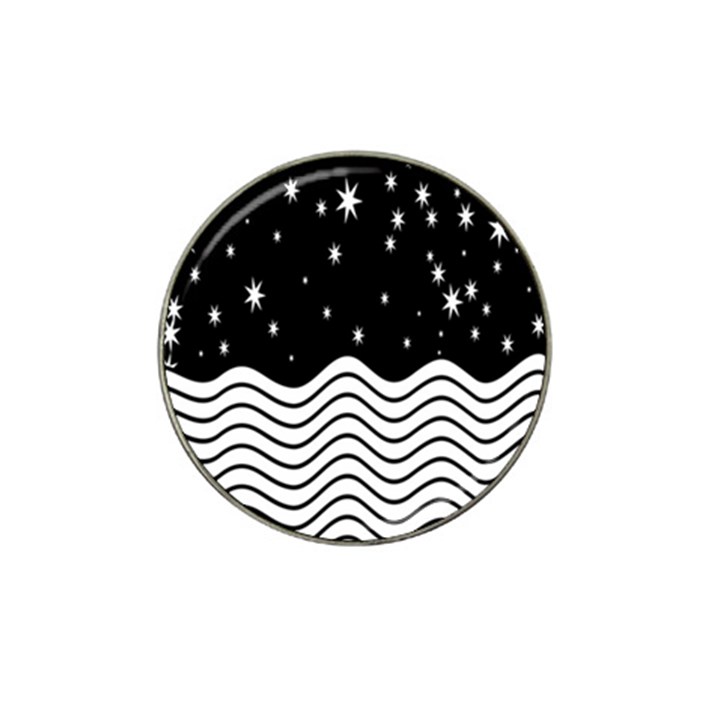 Black And White Waves And Stars Abstract Backdrop Clipart Hat Clip Ball Marker