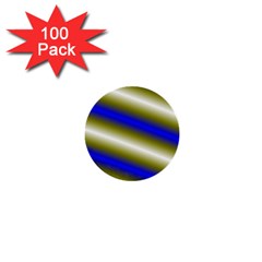 Color Diagonal Gradient Stripes 1  Mini Buttons (100 Pack)  by Nexatart