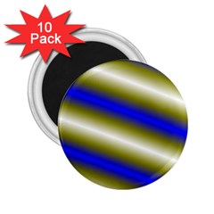 Color Diagonal Gradient Stripes 2 25  Magnets (10 Pack)  by Nexatart