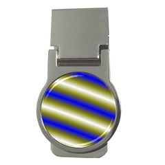 Color Diagonal Gradient Stripes Money Clips (round) 