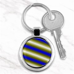 Color Diagonal Gradient Stripes Key Chains (round)  by Nexatart