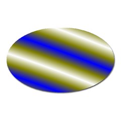 Color Diagonal Gradient Stripes Oval Magnet by Nexatart