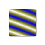 Color Diagonal Gradient Stripes Square Magnet Front