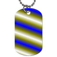 Color Diagonal Gradient Stripes Dog Tag (one Side) by Nexatart