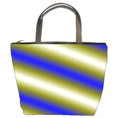 Color Diagonal Gradient Stripes Bucket Bags by Nexatart