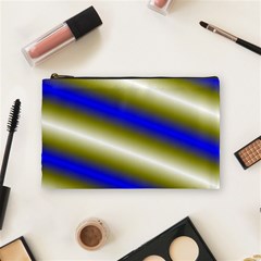 Color Diagonal Gradient Stripes Cosmetic Bag (medium)  by Nexatart