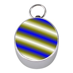 Color Diagonal Gradient Stripes Mini Silver Compasses by Nexatart