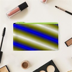 Color Diagonal Gradient Stripes Cosmetic Bag (xs) by Nexatart