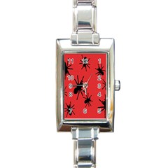 Illustration With Spiders Rectangle Italian Charm Watch by Nexatart