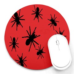 Illustration With Spiders Round Mousepads by Nexatart