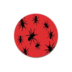 Illustration With Spiders Magnet 3  (round) by Nexatart